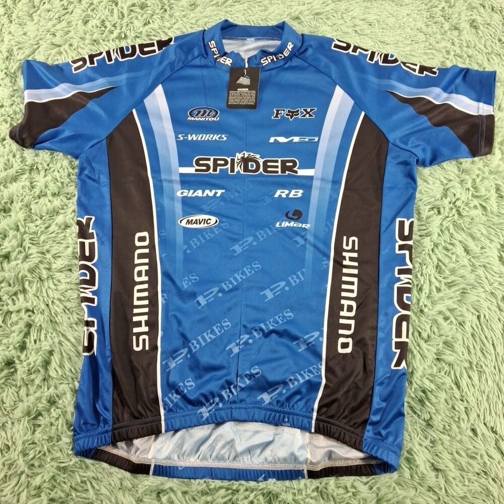 Cycling Jersey Xl Mens Fox Shimano Spider Blue X-games